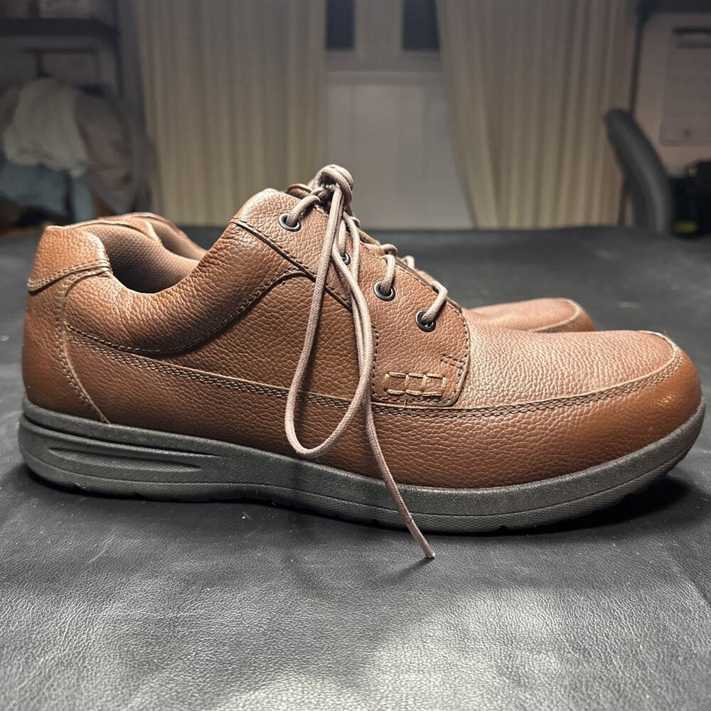Nunn Bush Men’s 14 W Wide Dress Shoes Cameron Oxford Brown Vegan Leather 850